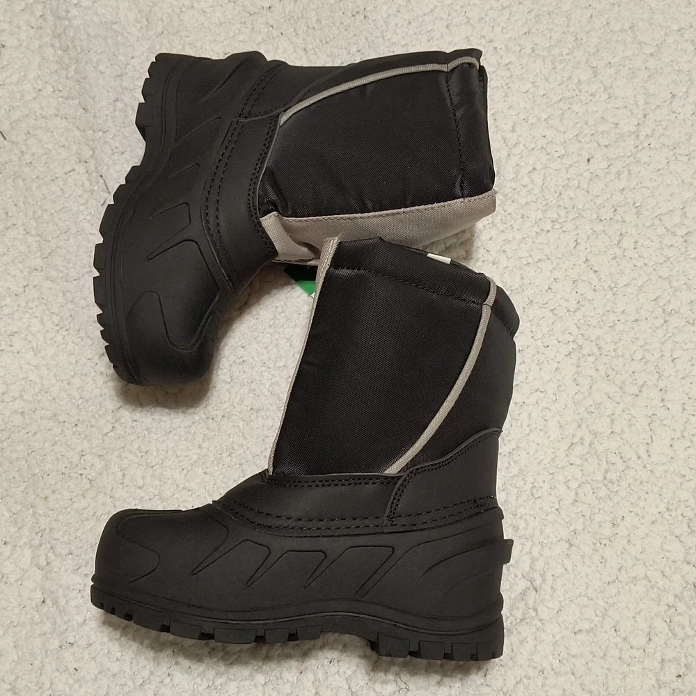NWT Child's Gray/Black Itasca Snow Cat Winter Boots Size 13